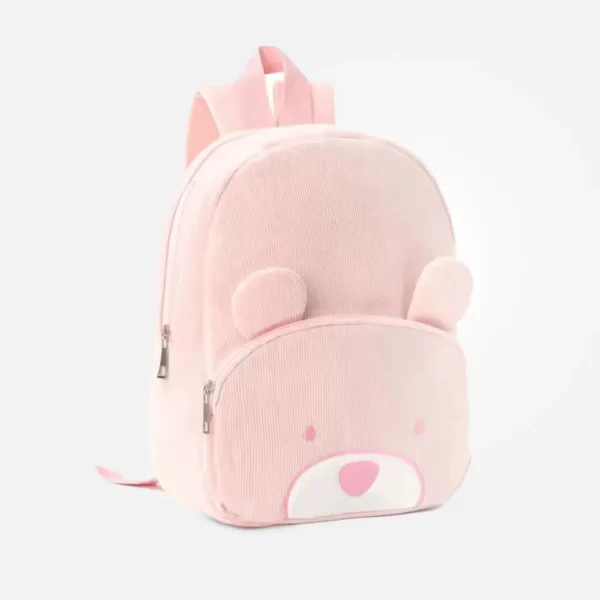 Lato zainetto a forma di orsetto per bambini rosa confetto