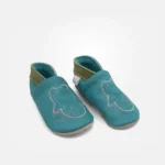 scarpine-primi-passi-turchese-pinguino-fronte