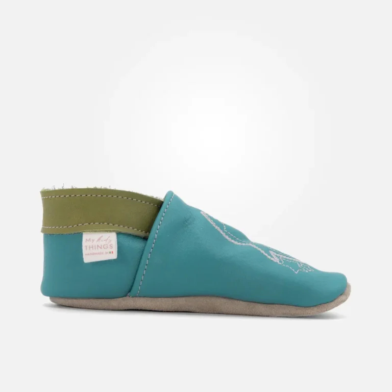 scarpine-primi-passi-turchese-pinguino-lato-dx