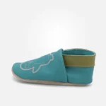 scarpine-primi-passi-turchese-pinguino-lato-sx